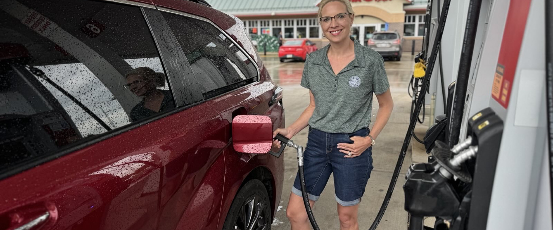 Rep. Hinson at the pump